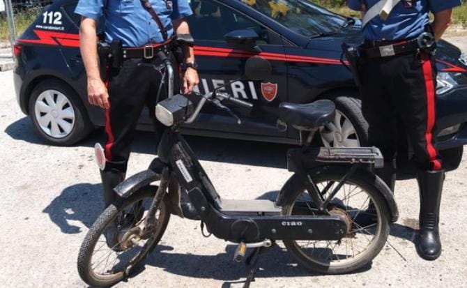 Ritrovato a Foggia un motorino “Ciao” rubato 23 anni fa a Salerno