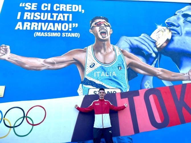 Stano, “l’oro di Palo” celebrato con un murale: “Commosso da tanto affetto”