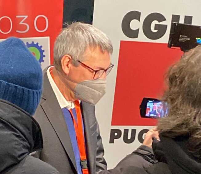 Landini a Bari per la chiusura dei lavori dell’assemblea Cgil Puglia
