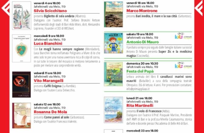 Dal noir, all’autobiografia, alle letture animate. Si parte venerdì 4 con con Silvia Scicchitano