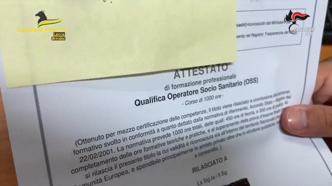 Truffa su corsi online per operatori socio sanitari: 5 arresti nel Salento e sequestri per oltre 1 mln di euro
