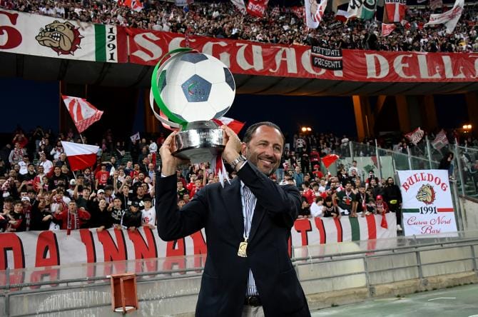 Bari, De Laurentiis: «In B a petto in fuori. Saremo competitivi, ho chiesto a Polito di aggredire il mercato»