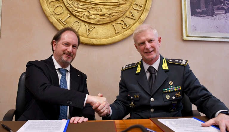 Siglato a Bari accordo tra Autorità portuale e Guardia di finanza a tutela delle risorse del Pnrr | VIDEO