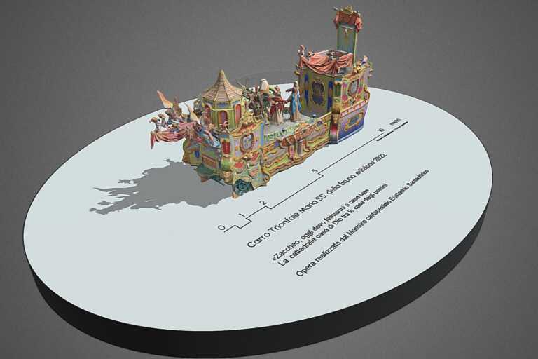 Matera, presentato il “Carro della Bruna” in 3D
