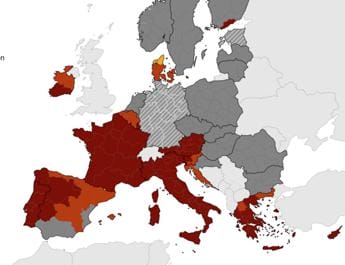 Galleria foto 'Covid, tutta Italia torna in rosso scuro nella mappa dell’Ecdc' - foto 1