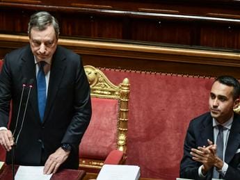 Galleria foto 'Draghi al Senato, Di Maio al fianco del premier: confronto continuo tra i due' - foto 1