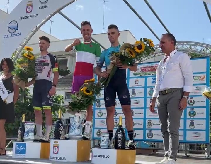 Zana è campione italiano di ciclismo su strada: primo sul traguardo ad Alberobello