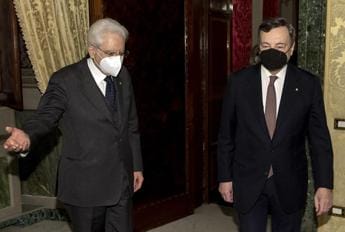 Galleria foto 'Governo, Draghi per un’ora al Quirinale da Mattarella' - foto 1