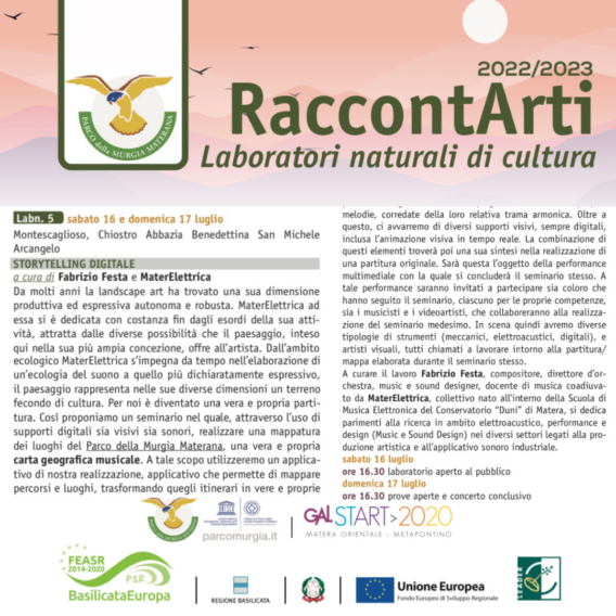 Galleria foto 'Ente Parco della Murgia, al via le iscrizioni per “Storytelling digitale”, laboratorio per il progetto “RaccontArti”' - foto 1