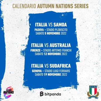 Galleria foto 'Autumn Nations Series di Rugby, Italia contro Samoa, Australia e Sudafrica' - foto 1
