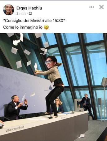 Galleria foto 'Compagno Dadone posta vignetta, ministra come contestatrice Draghi in Bce' - foto 1