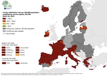 Galleria foto 'Covid, mappa Ecdc: Italia interamente rosso scuro' - foto 1