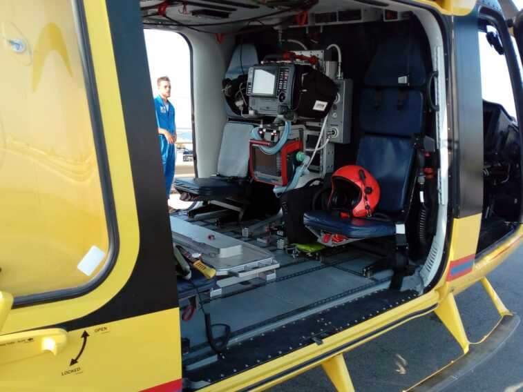 Galleria foto 'Sospetto trauma cranico ed emorragia celebrare, elisoccorso decollato da Margherita di Savoia' - foto 1