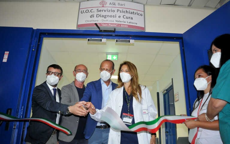 Bari, inaugurato all’ospedale San Paolo il nuovo reparto psichiatrico – VIDEO