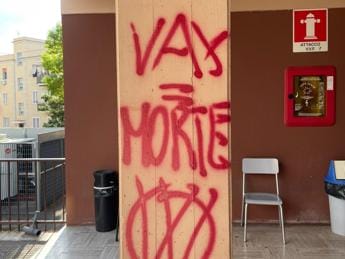 Galleria foto 'Roma, scritte no vax su muri ambulatorio a Centocelle' - foto 1