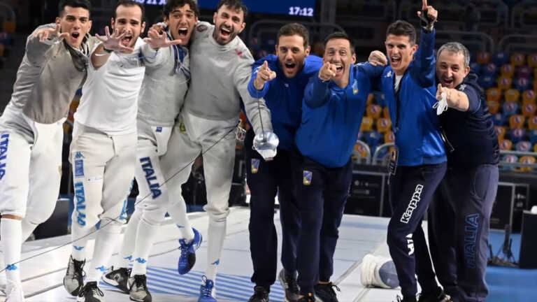 Galleria foto 'Sciabola azzurra maschile di bronzo ai Mondiali del Cairo' - foto 1