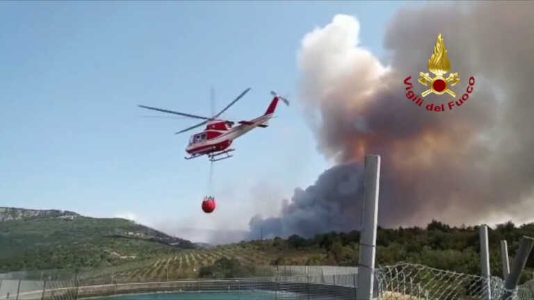 Galleria foto 'Incendio boschivo nel triestino, Canadair anche dalla Slovenia' - foto 1
