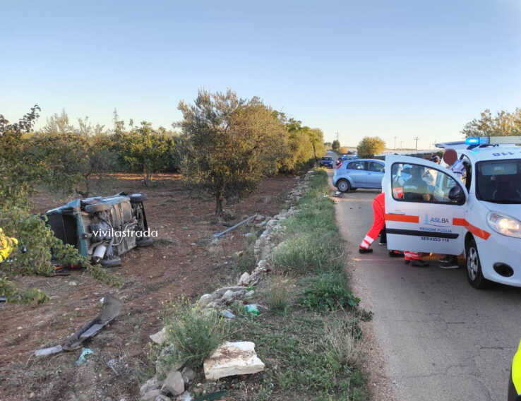 Incidente sulla Adelfia-Acquaviva: quattro feriti, uno in codice rosso