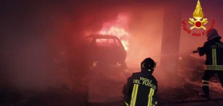 Autorimessa in fiamme a Ceglie Messapica: evacuate otto famiglie