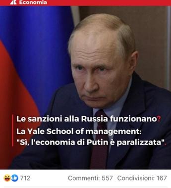 Galleria foto 'Sanzioni e gas russo, la propaganda che intasa i social network' - foto 1
