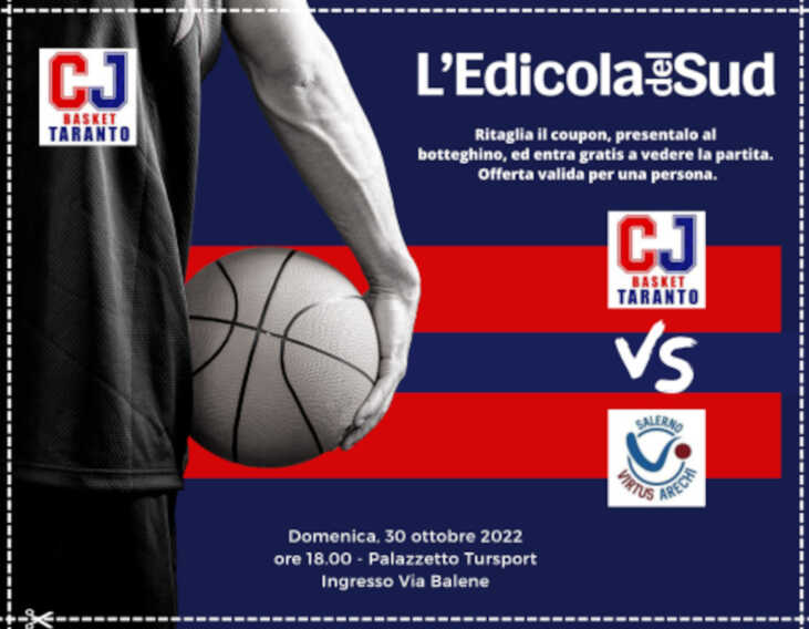 Galleria foto 'CJ Basket Taranto: domenica arriva la Virtus Arechi Salerno. Al Tursport con L’Edicola del Sud' - foto 1