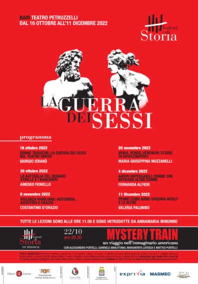 “La guerra dei sessi”: al via le lezioni di storia al Petruzzelli