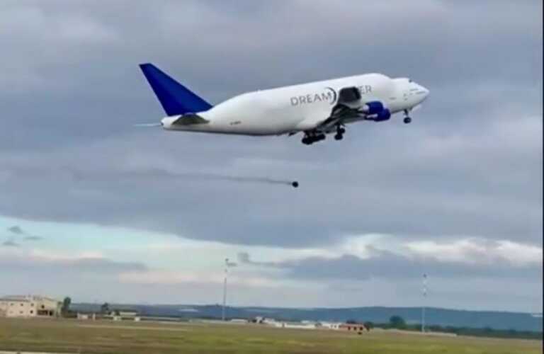 Ruota si stacca dal carrello di un Boeing in partenza da Grottaglie – VIDEO