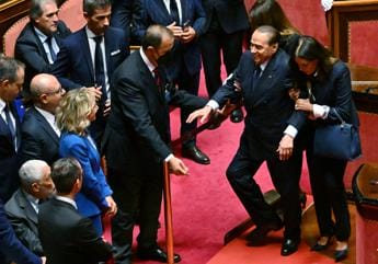 Galleria foto 'Senato, primo giorno dai selfie ai vaffa: Berlusconi inciampa e Renzi impazza' - foto 1