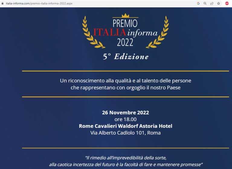 Galleria foto 'Italia Informa, svelati i nomi dei premiati nella 5^ edizione' - foto 1