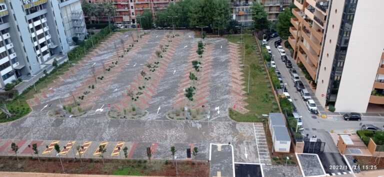 Bari, nuova area di sosta in via Pietro Sette: 240 posti e tanto verde – VIDEO
