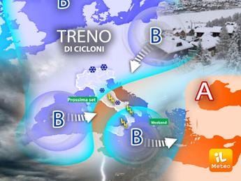 Galleria foto 'Maltempo e neve, arriva treno di cicloni sull’Italia' - foto 1