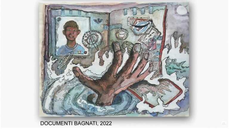 “Viaggio nella speranza”, le opere di Michele Armenise dedicate alle migrazioni – VIDEO