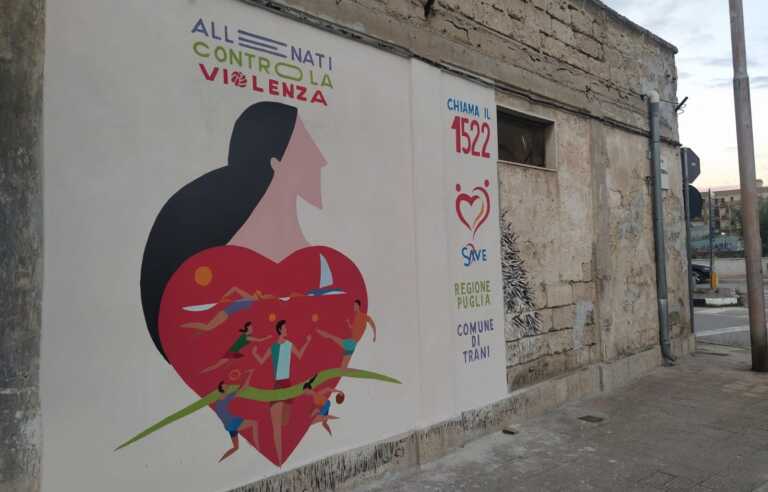 A Trani un murale per dire “no” alla violenza nel segno dello sport