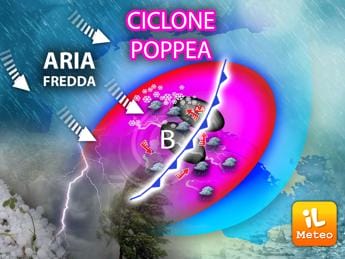 Galleria foto 'Nubifragi, neve e venti di burrasca: arriva il ciclone Poppea' - foto 1