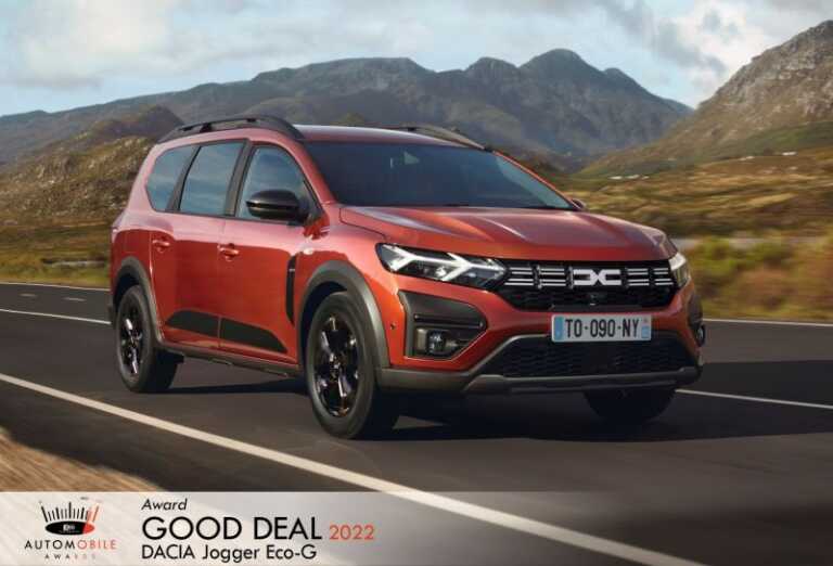 Dacia Jogger vince il “Good Deal” agli Automobile Awards