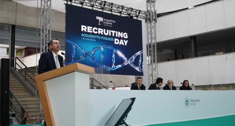 Recruiting Day di Aqp nel Politecnico di Bari: oltre 500 giovani ingegneri partecipano alla selezione