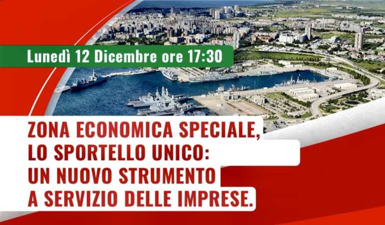 Opportunità di sviluppo grazie alla Zes: lunedì se ne discute a Taranto