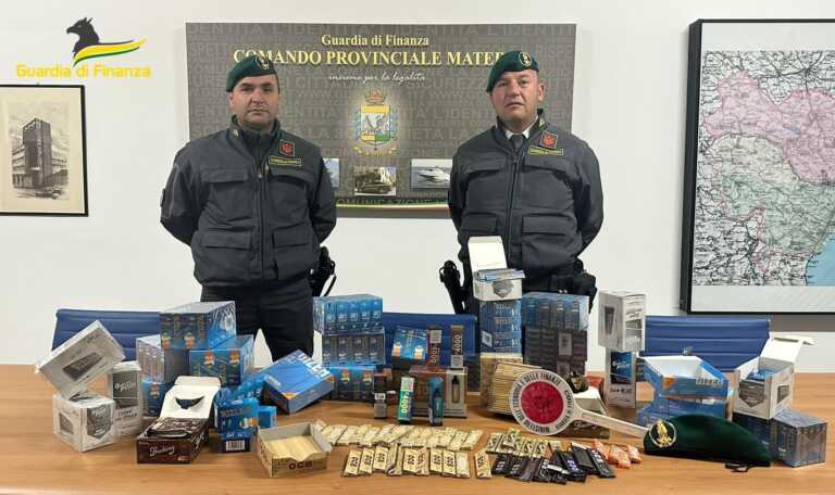 Giochi contraffatti e accessori di contrabbando per fumatori: 200mila prodotti sequestrati a Matera