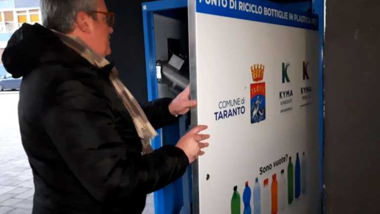 Taranto, danneggiato il “mangiaplastica” al quartiere Tamburi: «Gesto vile, individueremo i responsabili» – VIDEO