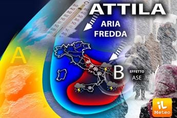 Galleria foto 'Bordata gelida sull’Italia, freddo e neve fino alle coste' - foto 1