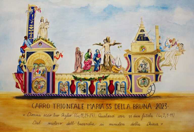 Matera, svelato il bozzetto del Carro Trionfale 2023 in onore di Maria Santissima della Bruna