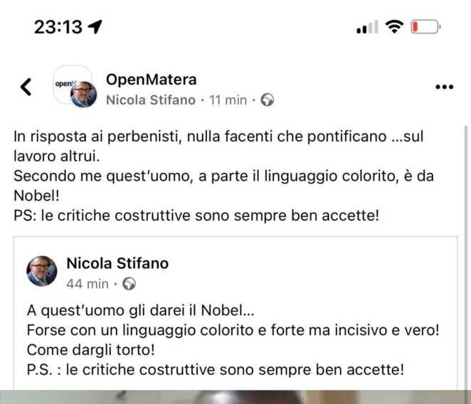 Matera, i consiglieri di opposizione: «Stifano si dimetta immediatamente dalla presidenza»