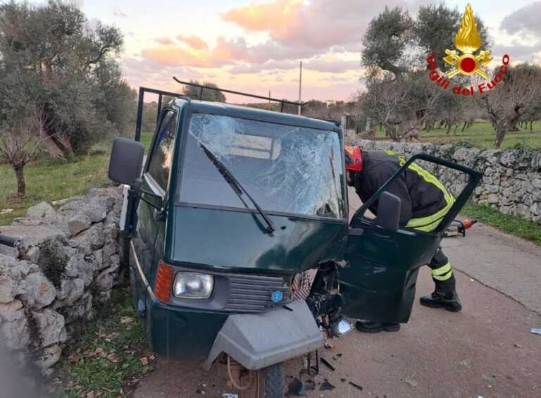 Incidente in contrada Camarda a Ostuni: apecar contro un’auto, ferita una donna