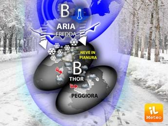 Galleria foto 'Maltempo sull’Italia con piogge, nubifragi e neve anche in pianura: è il ciclone Thor' - foto 1