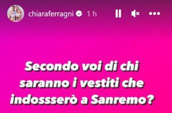 Galleria foto 'Sanremo 2023, Ferragni lancia indovinello social su suoi outfit al festival' - foto 1