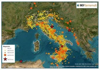 Galleria foto 'Terremoti, Ingv: nel 2022 registrati oltre 16.000 eventi sismici in Italia' - foto 1