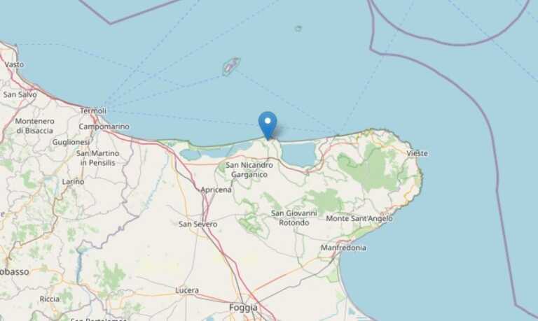 Scossa di terremoto nel Foggiano: epicentro a San Nicandro Garganico