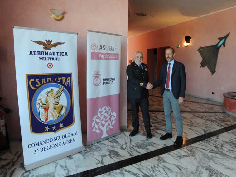 Prevenzione, accordo tra Asl di Bari e Aeronautica per promuovere gli screening tumorali gratuiti