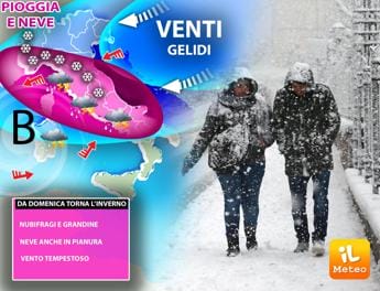 Galleria foto 'Aria artica sull’Italia con venti gelidi, pioggia e neve: il meteo' - foto 1