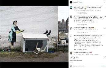 Banksy, nuova opera d’arte per San Valentino contro la violenza domestica